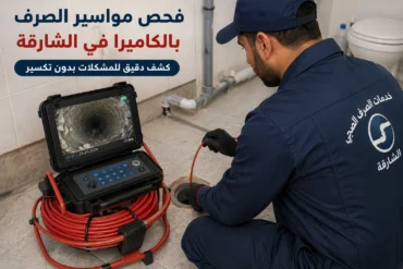 فحص مواسير الصرف بالكاميرا في الشارقة
